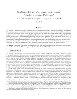 Equilibrium Pricing in Incomplete Markets under Translation