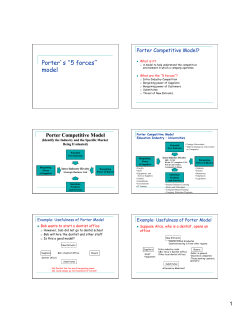 Porter`s &ldquo;5 forces&rdquo; model