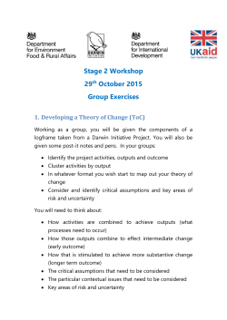 Group Exercises for Workshop