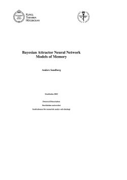 Bayesian Attractor Neural Network Models of Memory