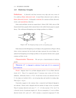 1.8 Eulerian Graphs