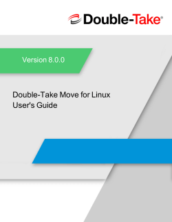 Double-Take Move for Linux User`s Guide