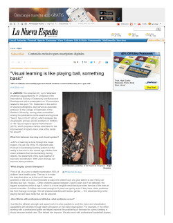 "Visual learning is like playing ball, something basic"