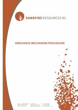 Grievance mechanism Procedure