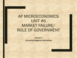 ap microeconomics unit #5 market failure/ role of