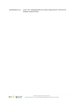 appendix d: list of transportation industry private firms surveyed