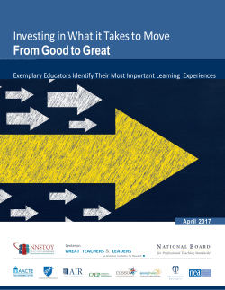 Investing in What it Takes to Move From Good to Great