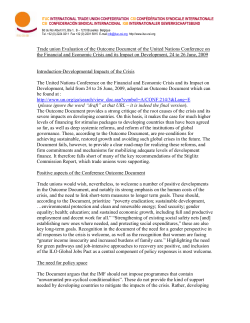 Trade Union Evaluation on the Outcome of the UN Conference on