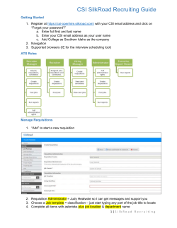 Recruiter`s Training Guide for SilkRoad