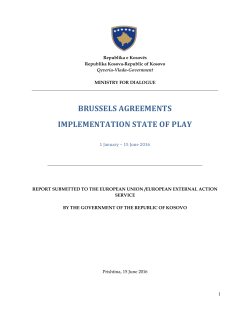 BRUSSELS AGREEMENTS IMPLEMENTATION STATE OF PLAY 1