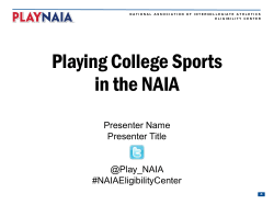 Slide 1 - PlayNAIA