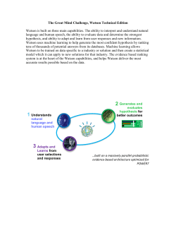 The Great Mind Challenge, Watson Technical Edition
