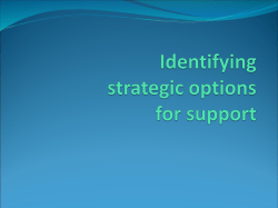 Designing support strategies to Decentralisation and