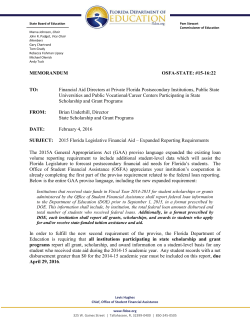 Start Text Here> MEMORANDUM OSFA-STATE: #15