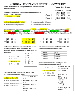 algebra 1 eoc pratice test 2012: answer key