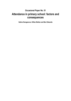 Attendance in primary school - Department of Social Services