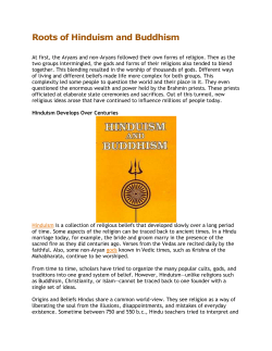 Roots of Hinduism and Buddhism