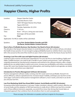 Happier Clients, Higher Profits