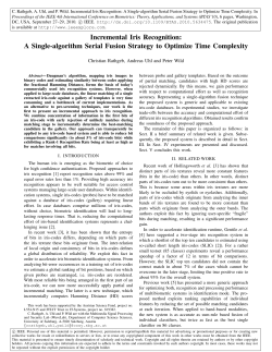 Incremental Iris Recognition - Multimedia Signal Processing and