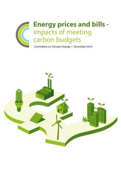 Energy prices and bills impacts of meeting carbon budgets
