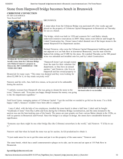 Stone from Harpswell bridge becomes bench in Brunswick