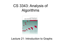 CS 3343: Analysis of Algorithms