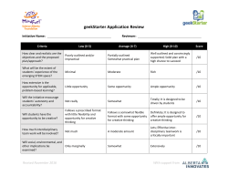 geekStarter Application Review