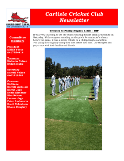 8th Edition - Carlisle Windsor Cricket Club