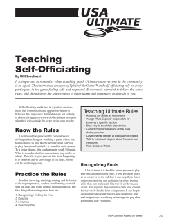 Teaching Self-Officiating