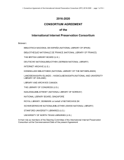 IIPC Consortium Agreement 2016-2020