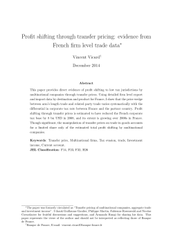 Profit shifting through transfer pricing