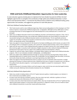 ESSA and Early Childhood Education