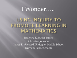 Using Inquiry to Promote Learning in Mathematics