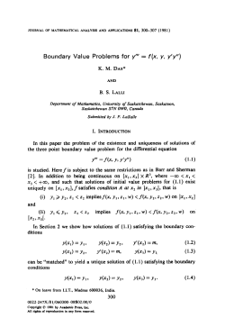 Boundary Value Problems for y&rdquo;` = f(x, y, y`y&rdquo;) implies