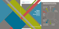 Higher Education System Performance 2014&ndash;2016