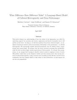 A Language-Based Model of Cultural Heterogeneity and Firm
