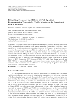 Estimating Frequency and Effects of TCP spurious Retransmission