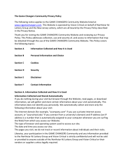 The Game Changers Community Privacy Policy The following notice