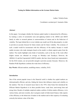 Testing for Hidden Information on the German Market Index Author
