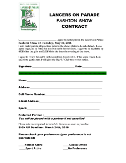 lancers on parade contract