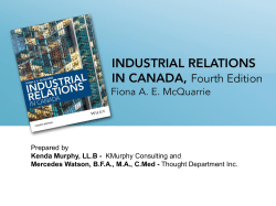 Industrial Relations in Canada