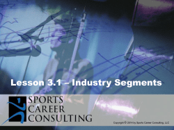 Lesson 3.1 - Industry Segments
