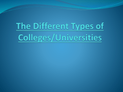The Different Types of Colleges and Universities