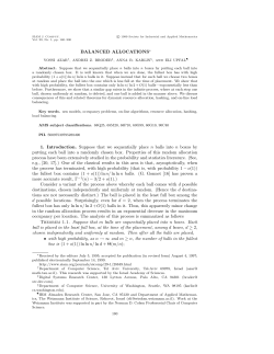 Balanced Allocations