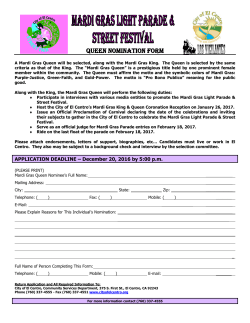 Queen nomination form