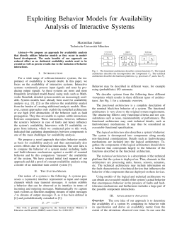 Exploiting Behavior Models for Availability Analysis of Interactive