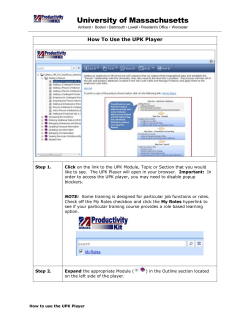 How To Use the UPK Player