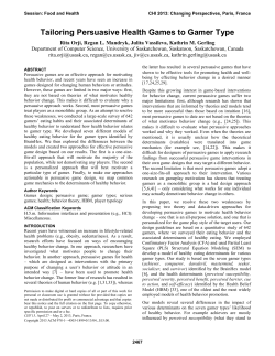 Tailoring persuasive health games to gamer type