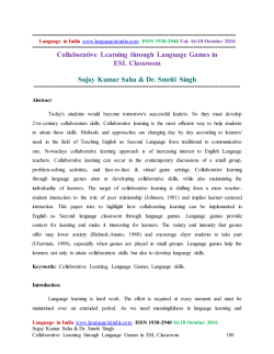 Collaborative Learning through Language Games in ESL