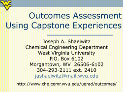 Outcomes Assessment Using Captsone Experiences